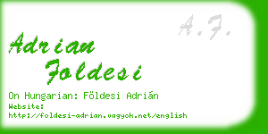 adrian foldesi business card